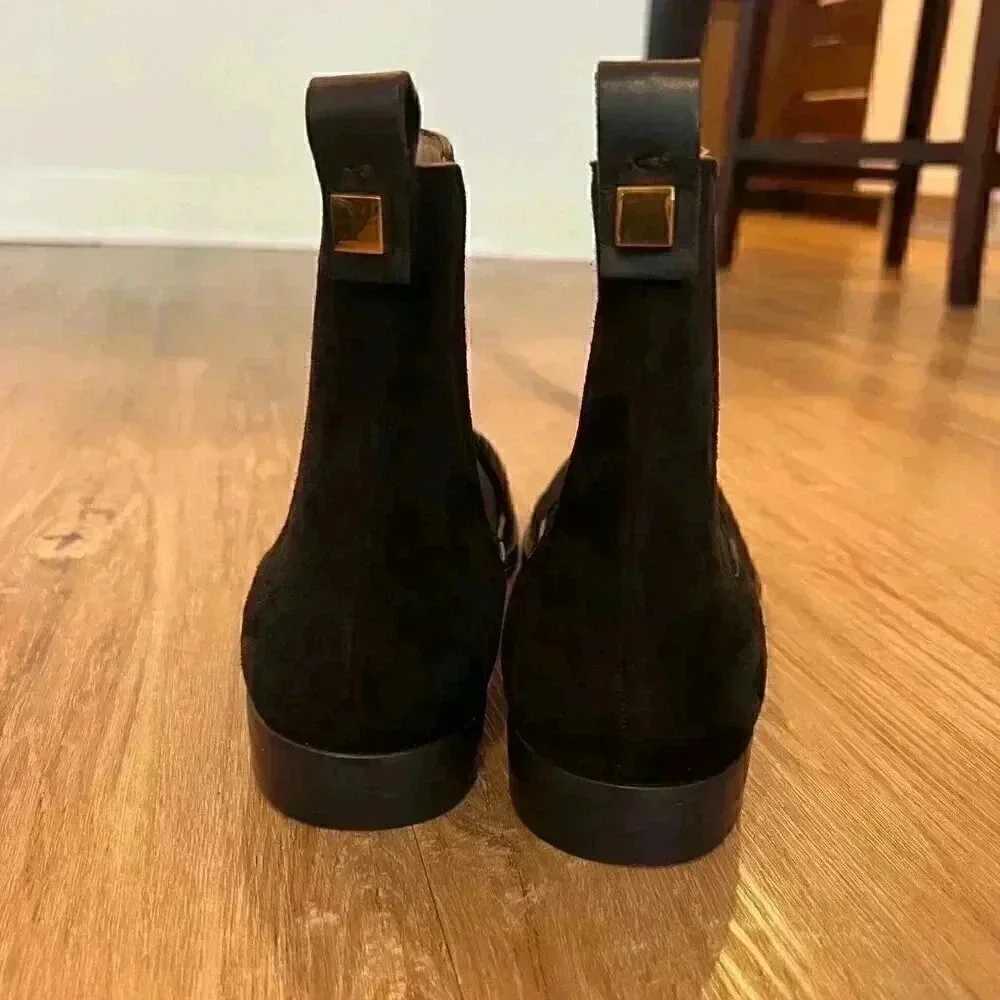 Stuart Weitzman Suede Leather Chelsea Boots Women's Size - 11 1/2 - Picture 5 of 7